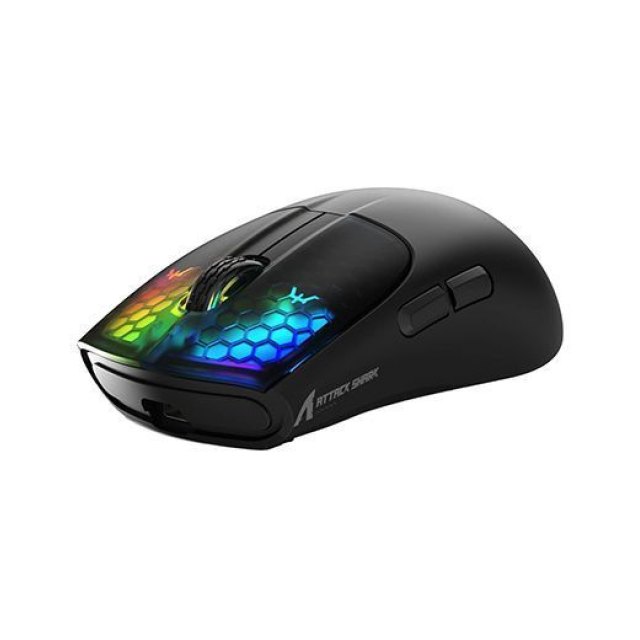 Мышь Attack Shark X5 Black, PAW3212, 4000 DPI, 2.4/BT/USB-C, 4 Million Clicks, 300mAh, 49±3g, (6972792471006)
