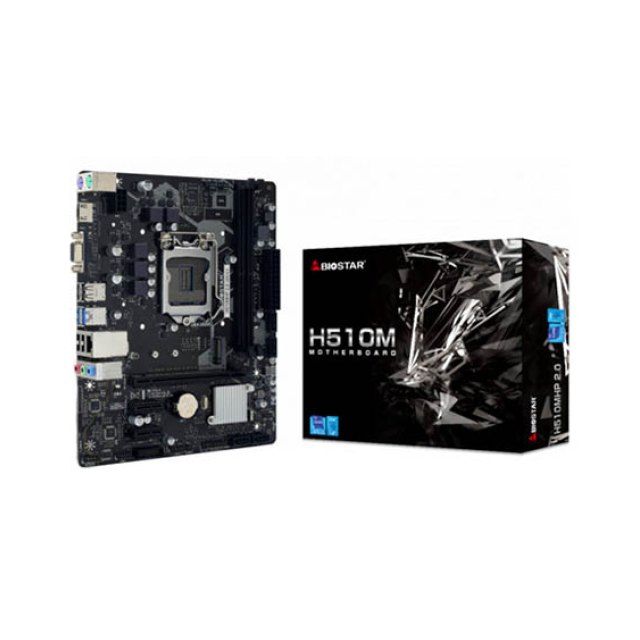 Материнская плата Biostar H510MHP ,MB Socket1200, MATX, iH510 (D-Sub, HDMI, GNIC), 2DDR4, PCIx16, 2PCIx1