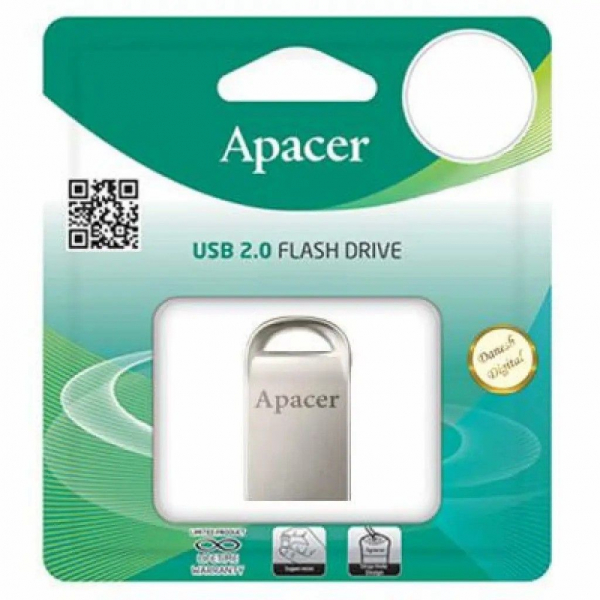 USB-накопитель, Apacer, AH115, AP64GAH115S-1, 64GB, USB 2.0, Серый