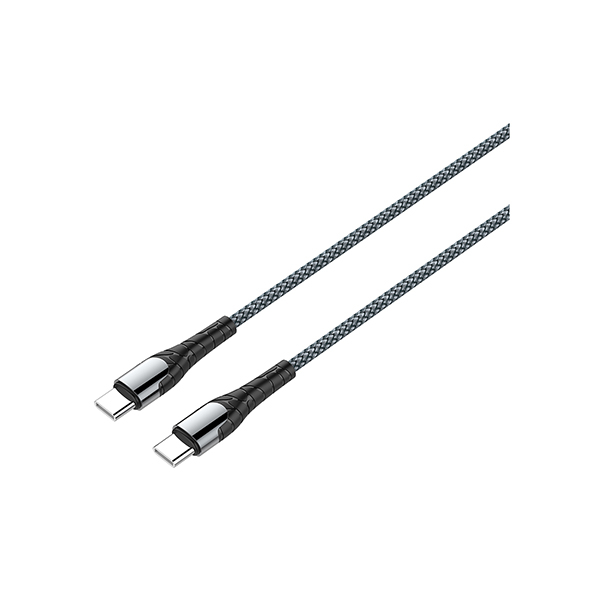 Интерфейсный кабель LDNIO Type-C to Type-C LC102 65W FDY 2м Серый в Шымкенте от производителей  с доставкой по Казахстану
