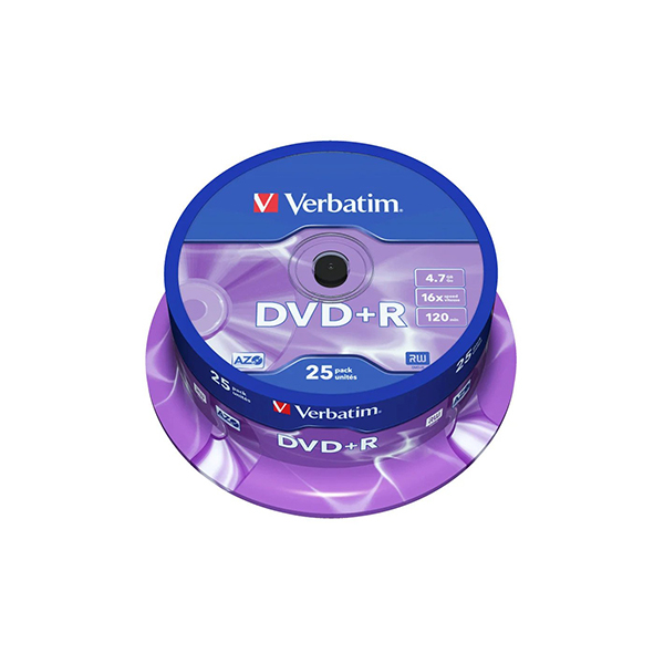 Диск DVD+R, Verbatim, (43500) 4.7GB, 16х