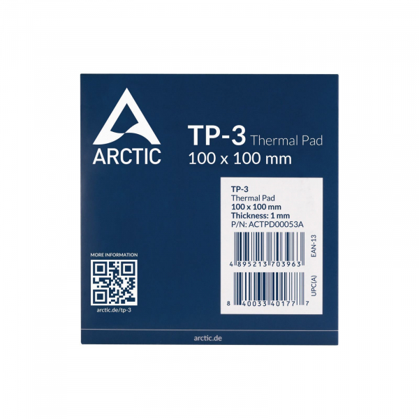Термопрокладка ARCTIC TP-3, ACTPD00053A, 100x100x1mm, 3.4g/cm3 в Шымкенте от производителей  с доставкой по Казахстану