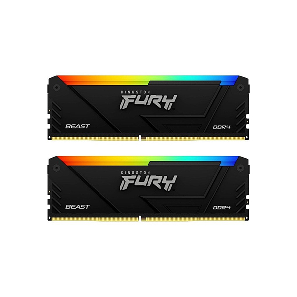 Комплект модулей памяти Kingston FURY Beast RGB KF432C16BB12AK2/32 DDR4 32GB (Kit 2x16GB) 3200MHz в Шымкенте от производителей  с доставкой по Казахстану