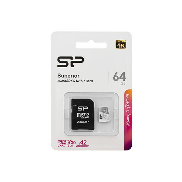 Карта памяти 64 ГБ Silicon Power SP064GBSTXDA2V20SP MicroSD, Черный в Шымкенте от производителей  с доставкой по Казахстану