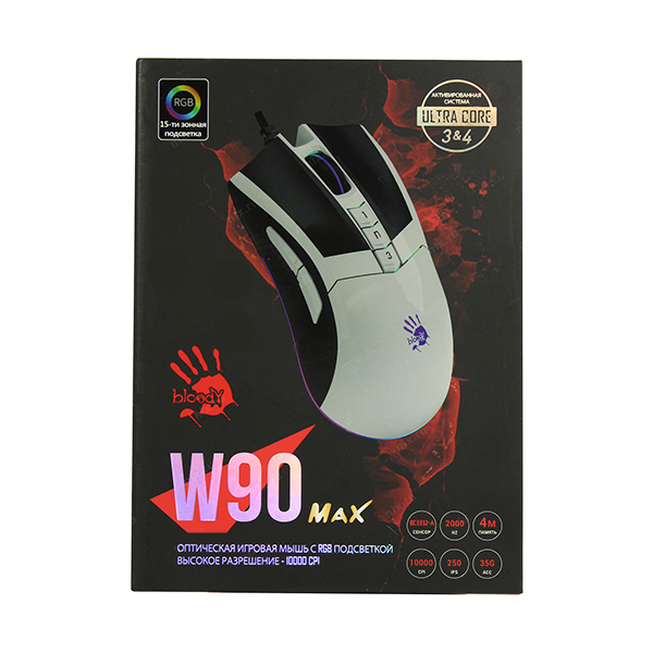 Мышь Bloody W90-Max-Panda, Черный, белый, USB в Шымкенте от производителей  с доставкой по Казахстану