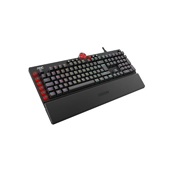 Игровая Клавиатура AOC AGK700, MX RED CHERRY 108 клавиш, RGB кабель 1,8м, USB2.0 AGK700DR2R
