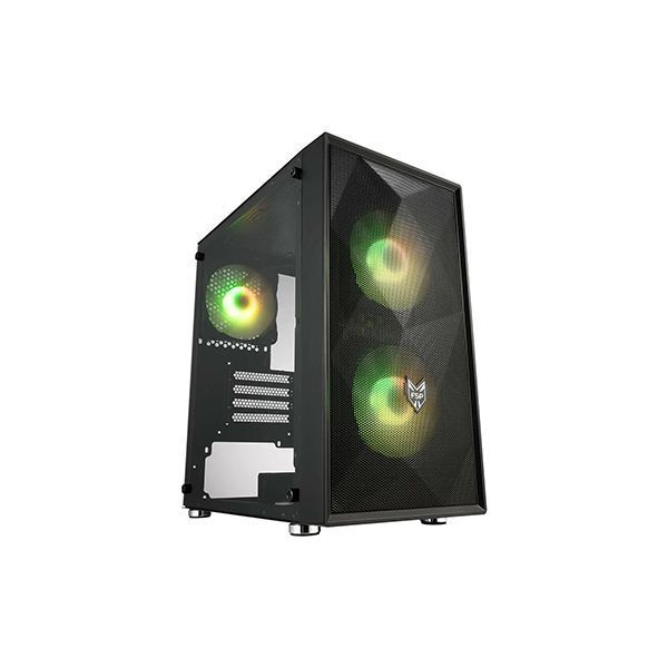 Компьютерный корпус FSP CST130A, Без БП, 1xUSB3.0/2xUSB2.0, 3xFAN120 RGB, Glass, Black, M-ATX в Шымкенте от производителей  с доставкой по Казахстану