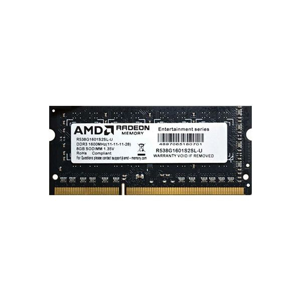 Оперативная память AMD DDR3L 8 ГБ 1600 МГц (R538G1601S2SL-U) в Шымкенте от производителей  с доставкой по Казахстану