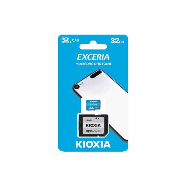 LMEX1L032GG2 KIOXIA LMEX1L032GG2; 32GB microSD KIOXIA Exceria (M203) UHS I U1 with adapter