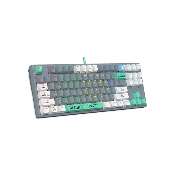 Клавиатура Bloody S87 ASH (Анг/Рус/Каз, Проводное, Серый) в Шымкенте от производителей  с доставкой по Казахстану