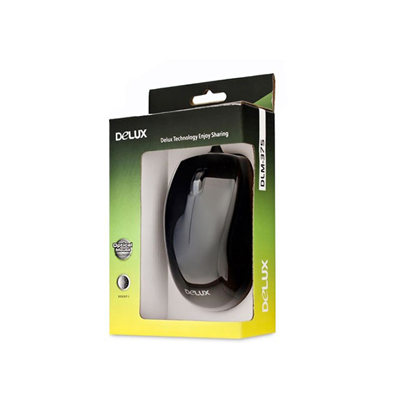 Мышь Deluxe DLM-375OUB, Черный, USB в Шымкенте от производителей  с доставкой по Казахстану