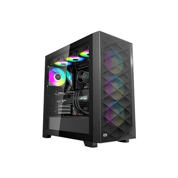 Корпус PCCooler C3D510 BK ARGB EATX/ATX/mATX/ITX USB3.0, 2xUSB2.0 Black в Шымкенте от производителей  с доставкой по Казахстану