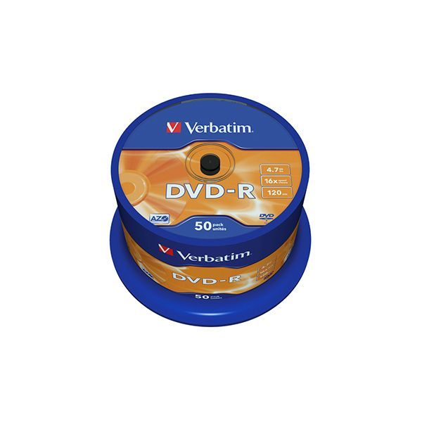 Диск DVD-R Verbatim (43548) 4.7GB 50штук Незаписанный
