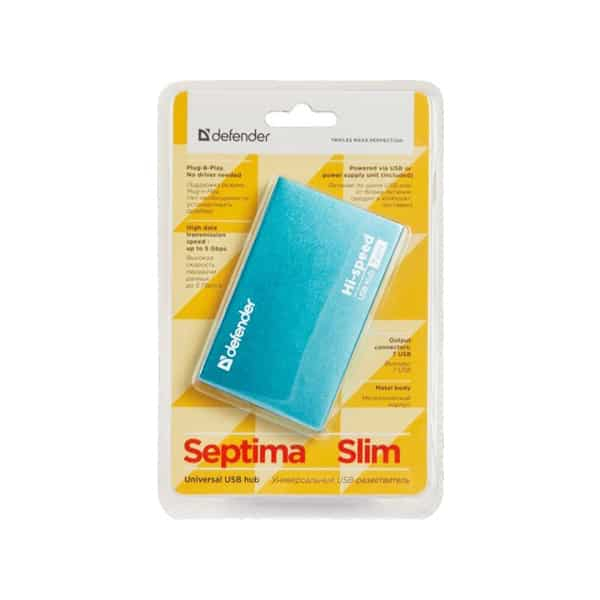Разветвитель Defender Septima Slim USB2.0, 7портов HUB