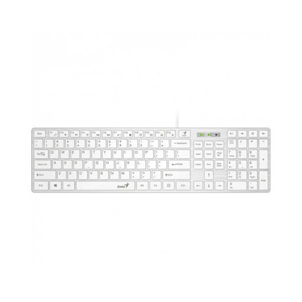 Клавиатура Genius RS2,SlimStar 126,RU,USB,WHITE 31310017410 в Шымкенте от производителей  с доставкой по Казахстану