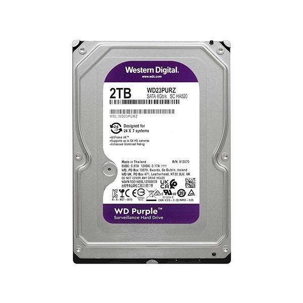 Жесткий диск для видеонаблюдения Western Digital Purple Surveillance WD23PURZ 2 TB в Шымкенте от производителей  с доставкой по Казахстану