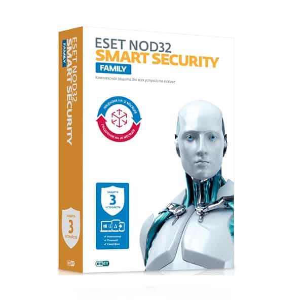 ESET NOD32 Smart Security Family 1 год на 3 устройства в Шымкенте от производителей  с доставкой по Казахстану