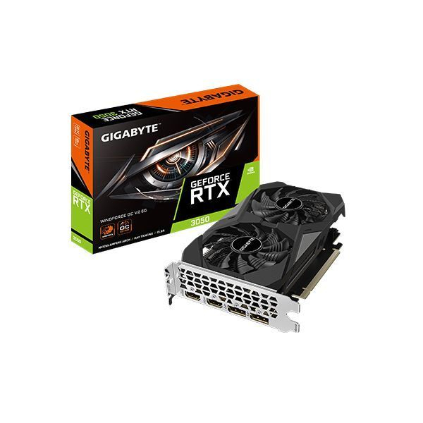 Видеокарта GIGABYTE RTX3050 WINDFORCE OC V2 6G (GV-N3050WF2OCV2-6GD) в Шымкенте от производителей  с доставкой по Казахстану