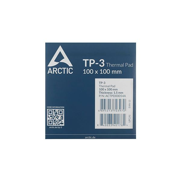 Термопрокладка ARCTIC TP-3, ACTPD00054A, 100x100x1.5mm,3.4g/cm3 в Шымкенте от производителей  с доставкой по Казахстану