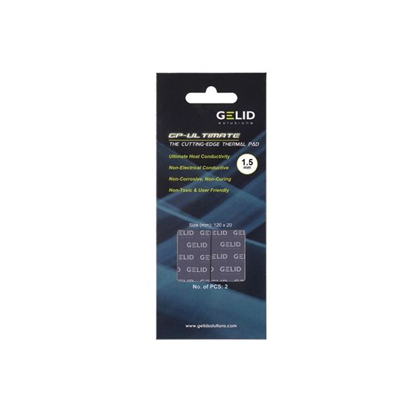 Термопрокладка GELID GP-ULTIMATE, TP-VP04-R-C, 120x20х1.5mm, 3.2g/cm3, VALUEPACK (2pcs) в Шымкенте от производителей  с доставкой по Казахстану