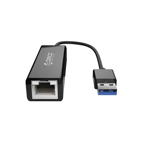 Адаптер сетевой USB ORICO UTJ-U3-BK-BP <1000Mb/s, Cable 10cm, USB3.0, RJ45, BLACK> в Шымкенте от производителей  с доставкой по Казахстану