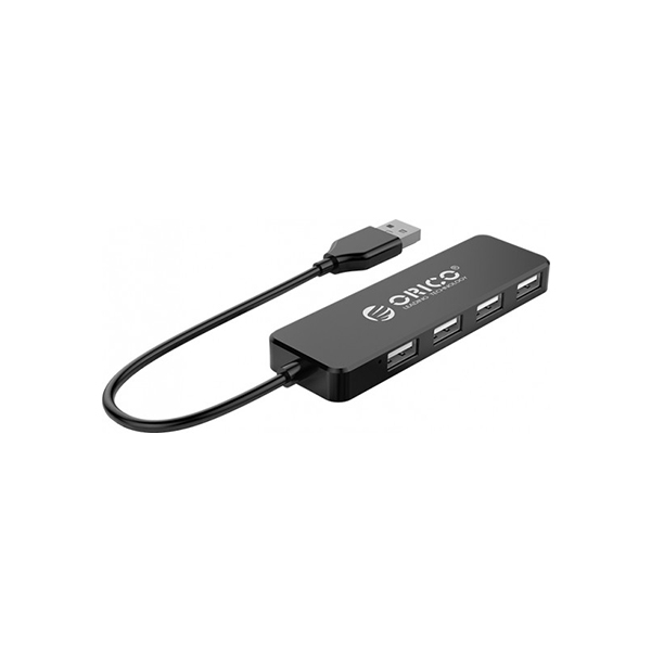 USB Хаб ORICO FL01-BK-BP <USB2.0х4, 30cm, 480Mbps, Black> в Шымкенте от производителей  с доставкой по Казахстану