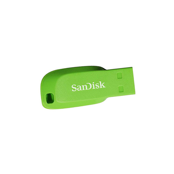 USB Флешка 64 ГБ SanDisk Cruzer Blade SDCZ50C-064G-B35GE USB 2.0, Зеленый в Шымкенте от производителей  с доставкой по Казахстану