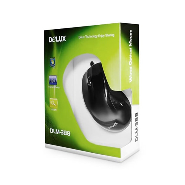 Мышь Deluxe DLM-388OUB, Черный, USB в Шымкенте от производителей  с доставкой по Казахстану