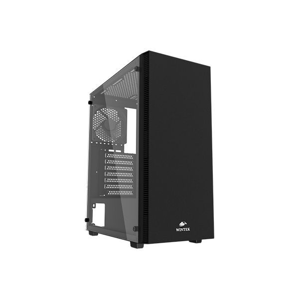 Корпус Wintek Former PS195-8-B TG, ATX/Micro ATX, USB 1*3.0/2*2.0, HD-Audio+Mic, 1*12cm black fan, чёрный в Шымкенте от производителей  с доставкой по Казахстану