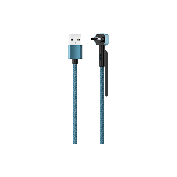 Кабель Olmio Stand, USB 2.0 - Type-C, 1.2м, 2.1A, синий 039505 в Шымкенте от производителей  с доставкой по Казахстану