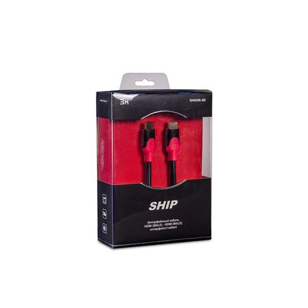Интерфейсный кабель HDMI-HDMI SHIP SH6016-3B 30В Блистер