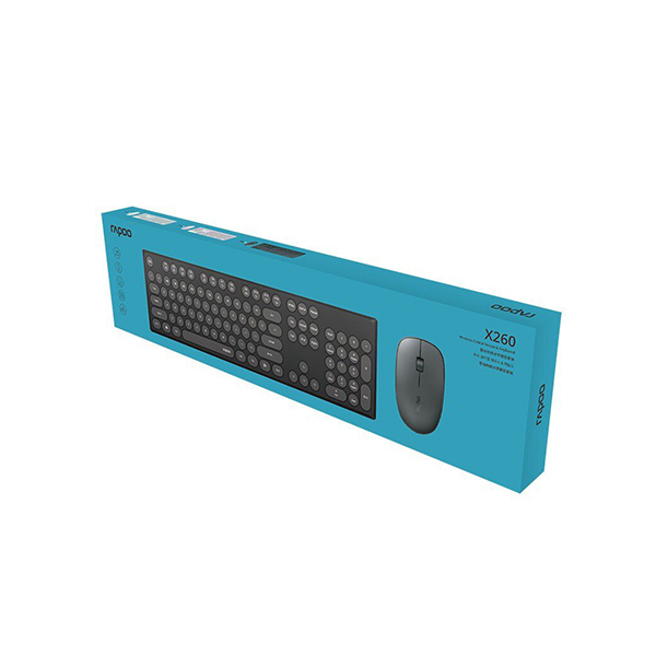 Клавиатура + мышь Rapoo X260 (Анг/Рус, Беспроводное, Черный) в Шымкенте от производителей  с доставкой по Казахстану