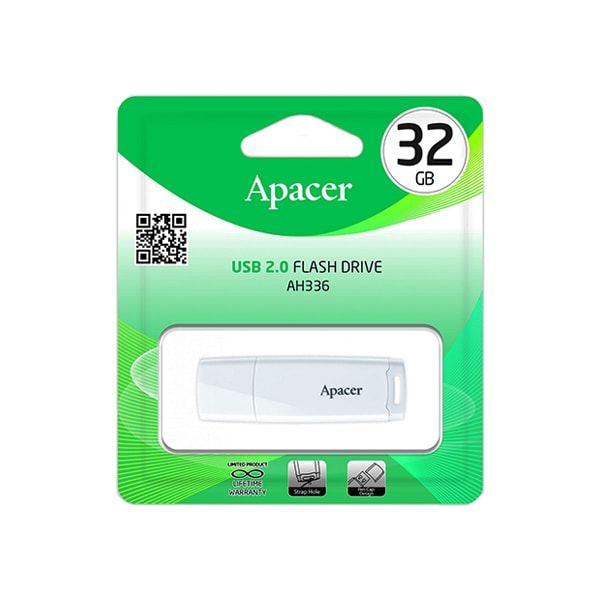 USB Флешка 32 ГБ Apacer AH336 USB 2.0, Белый