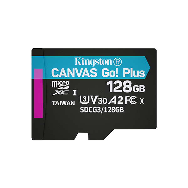 Карта памяти MicroSD, Kingston Canvas Go! Plus, 128GB, SDCG3/128GBSP, Class 10, UHS-I, R170/W70 в Шымкенте от производителей  с доставкой по Казахстану