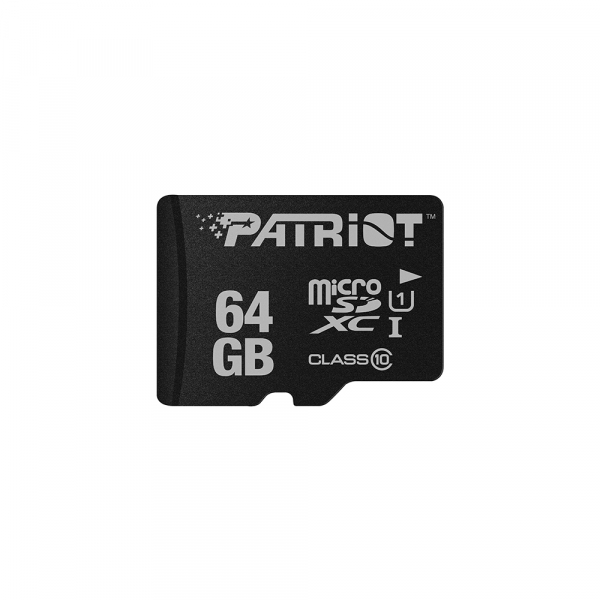 Карта памяти microSDXC Patriot LX Series PSF64GMDC10, 64GB, Class 10 ,MemoryCard SDXC в Шымкенте от производителей  с доставкой по Казахстану