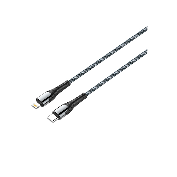 Интерфейсный кабель LDNIO Type-C to Lightning LC112 30W Fast Charging FDY 2м Серый в Шымкенте от производителей  с доставкой по Казахстану