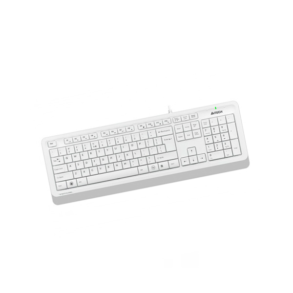 Клавиатура A4Tech FK10 (Анг/Рус/Каз, Проводное, USB, Белый) в Шымкенте от производителей  с доставкой по Казахстану