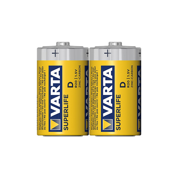 Батарейка, VARTA, R20P Superlife, D, 1.5 V, 2 шт., в пленке в Шымкенте от производителей  с доставкой по Казахстану