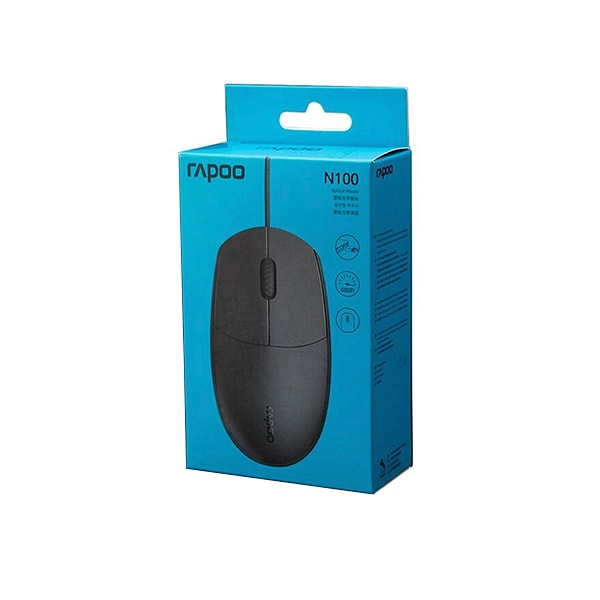 Мышь Rapoo N100, Черный, USB в Шымкенте от производителей  с доставкой по Казахстану