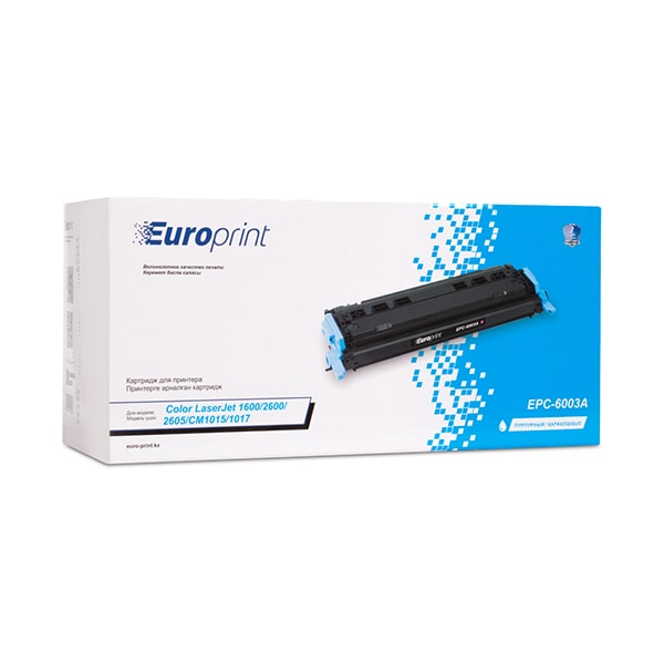 Картридж, Europrint, EPC-6003A, Пурпурный, Для принтеров HP Color LaserJet 1600/2600/2605/ CM1015/1017, 2000 страниц. в Шымкенте от производителей  с доставкой по Казахстану
