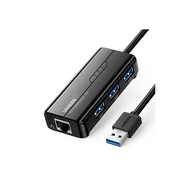 Конвертер сигнала UGREEN 20265 USB 3.0 Hub with Gigabit Ethernet Adapter в Шымкенте от производителей  с доставкой по Казахстану