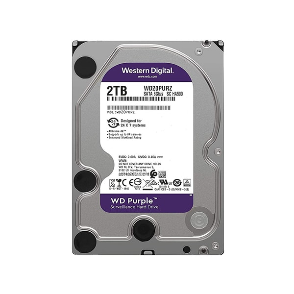 Жесткий диск для видеонаблюдения Western Digital Purple 2 TB в Шымкенте от производителей  с доставкой по Казахстану