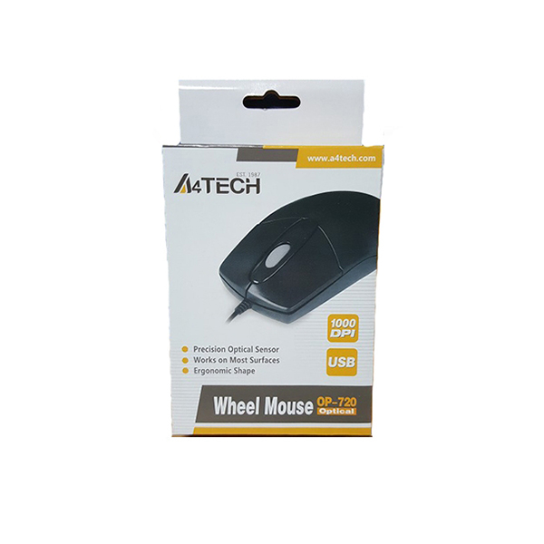 Мышь A4Tech OP-720, Черный, USB в Шымкенте от производителей  с доставкой по Казахстану