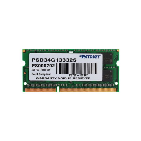 Оперативная память для ноутбука Patriot DDR4 4 ГБ 1333 МГц (PSD34G13332S) в Шымкенте от производителей  с доставкой по Казахстану