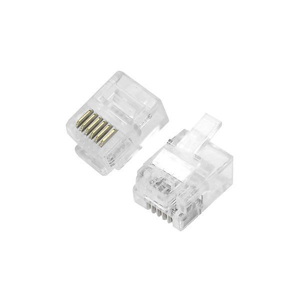 Коннектор RJ-12 Cablexpert MP-6p6c, упаковка ,Connector(в пакете 100 штук) в Шымкенте от производителей  с доставкой по Казахстану