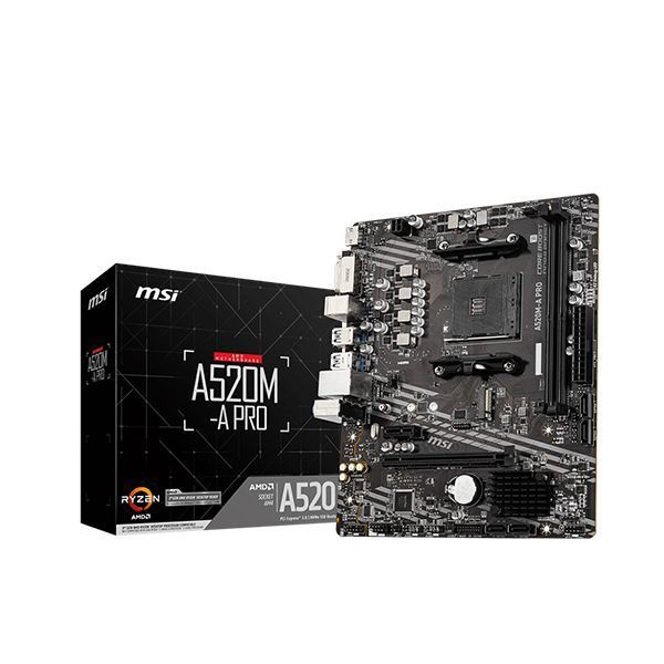 Материнская плата MSI A520M-A PRO  в Шымкенте от производителей  с доставкой по Казахстану