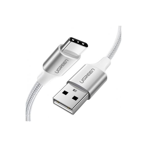 Кабель UGREEN US264 USB 2.0 C M/M ABS Cover 1m (White) 60518 в Шымкенте от производителей  с доставкой по Казахстану