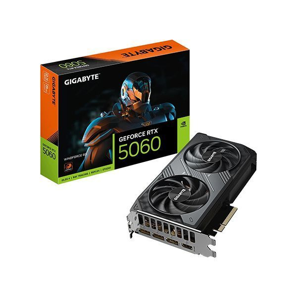 Видеокарта Gigabyte RTX5060 WINDFORCE 8G 8 ГБ, GV-N5060WF2-8GD в Шымкенте от производителей  с доставкой по Казахстану