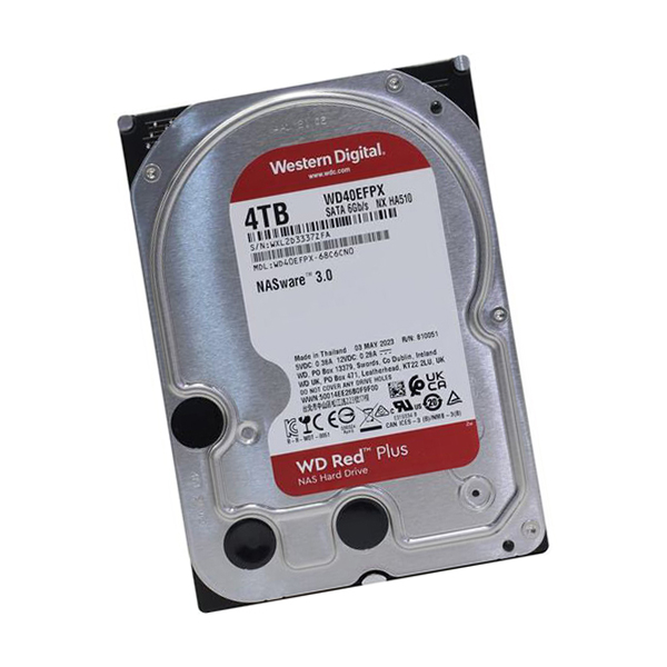 Жесткий диск для NAS систем HDD 4Tb Western Digital RED Plus SATA 6Gb/s 3.5" 256Mb 5400rpm WD40EFPX