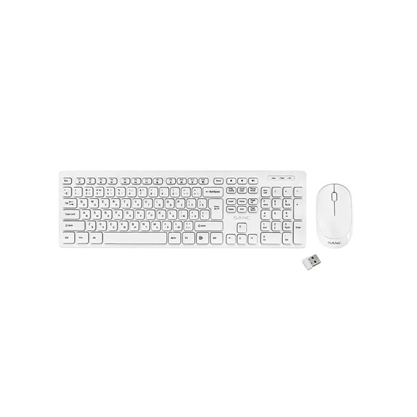 Клавиатура и мышь, USB, Sanc SI-2295+9806, Белый в Шымкенте от производителей  с доставкой по Казахстану